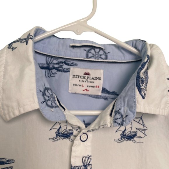 Ditch Plains Shirts Mens Ditch Plains Beachy Nautical Button Down